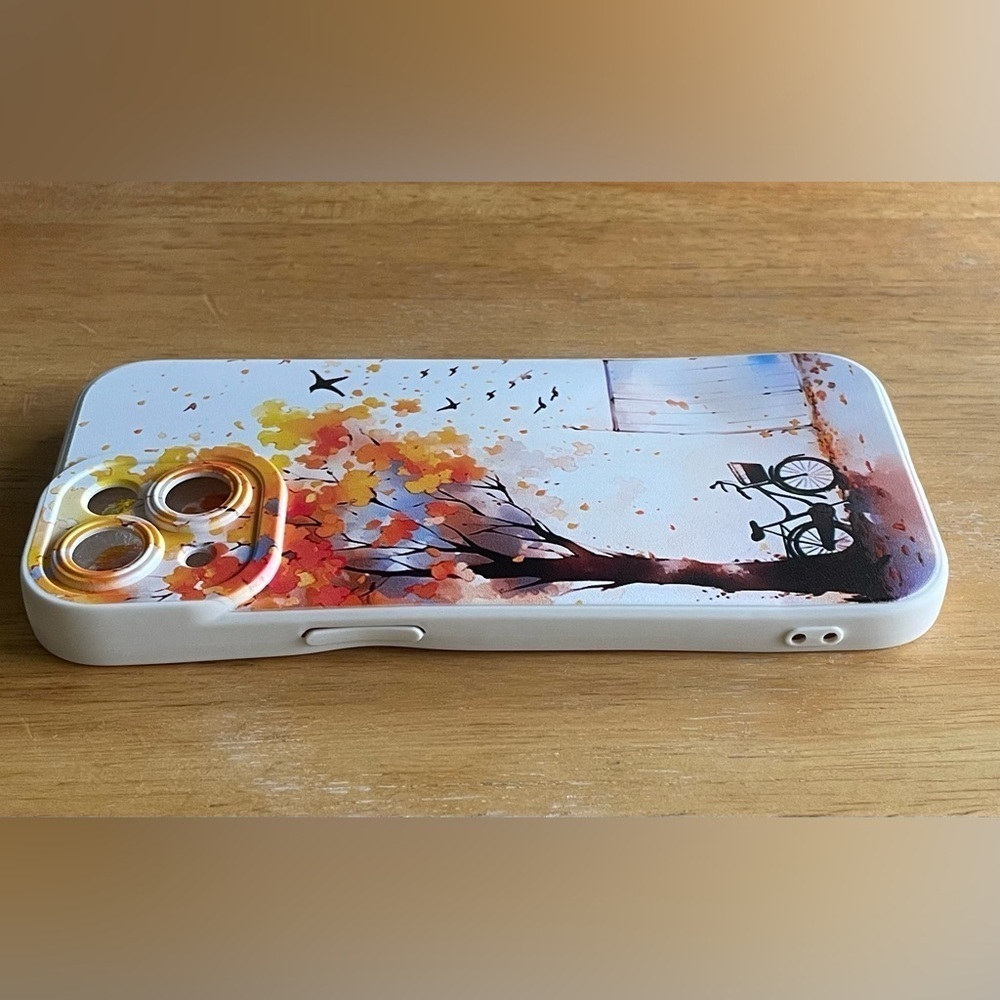 Cream iPhone 15 Fall Themed Phone Case - Picture 3 of 5